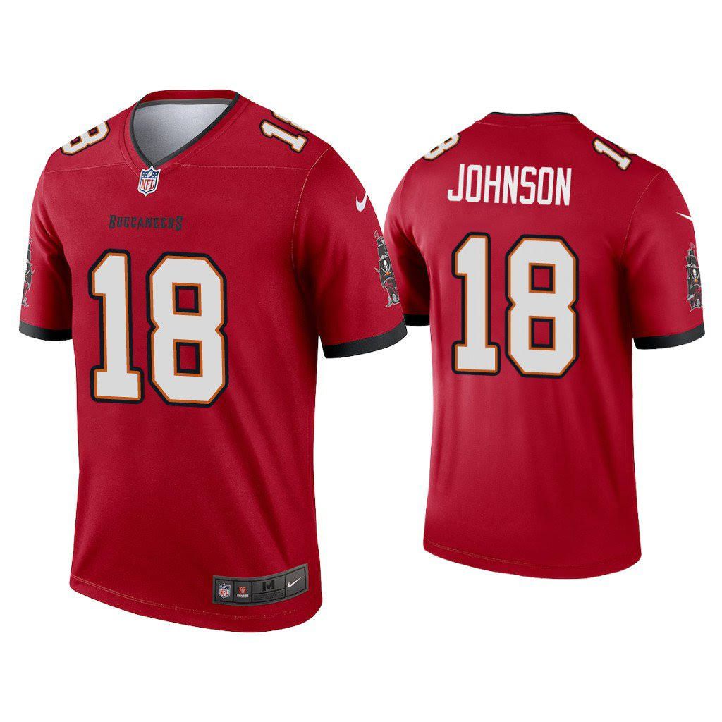 Men Tampa Bay Buccaneers 18 Tyler Johnson Nike Red Legend NFL Jersey